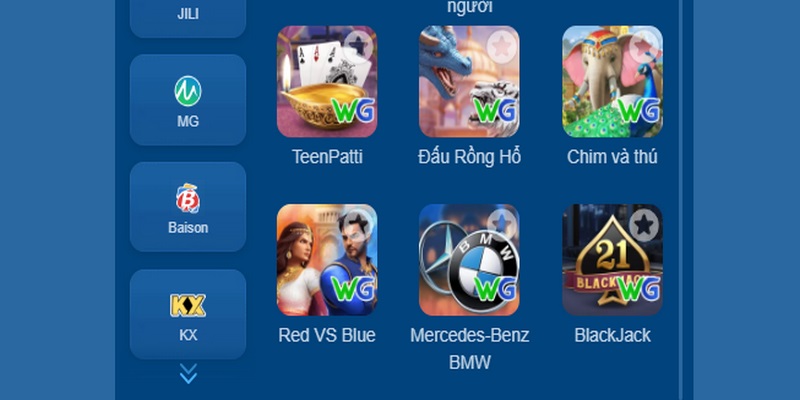 Những tựa game bài WG ăn khách nhất hiện nay 